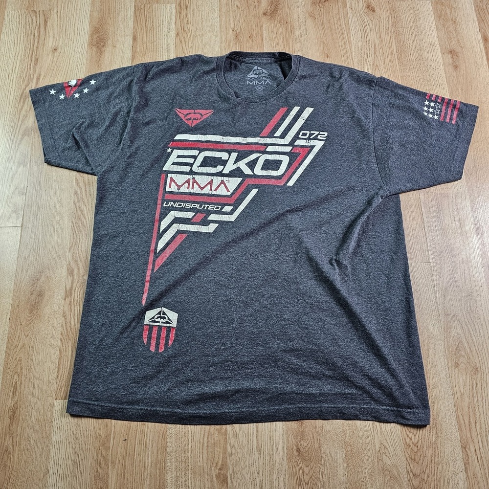 Vtg Ecko Unlto Shirt Mens XXL Gray MMA Undisputed Short Sleeve Crew Neck Y2k